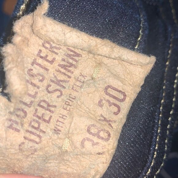 Hollister Jeans Men's Slim Fit Whiskers Button Fly - Picture 3 of 4